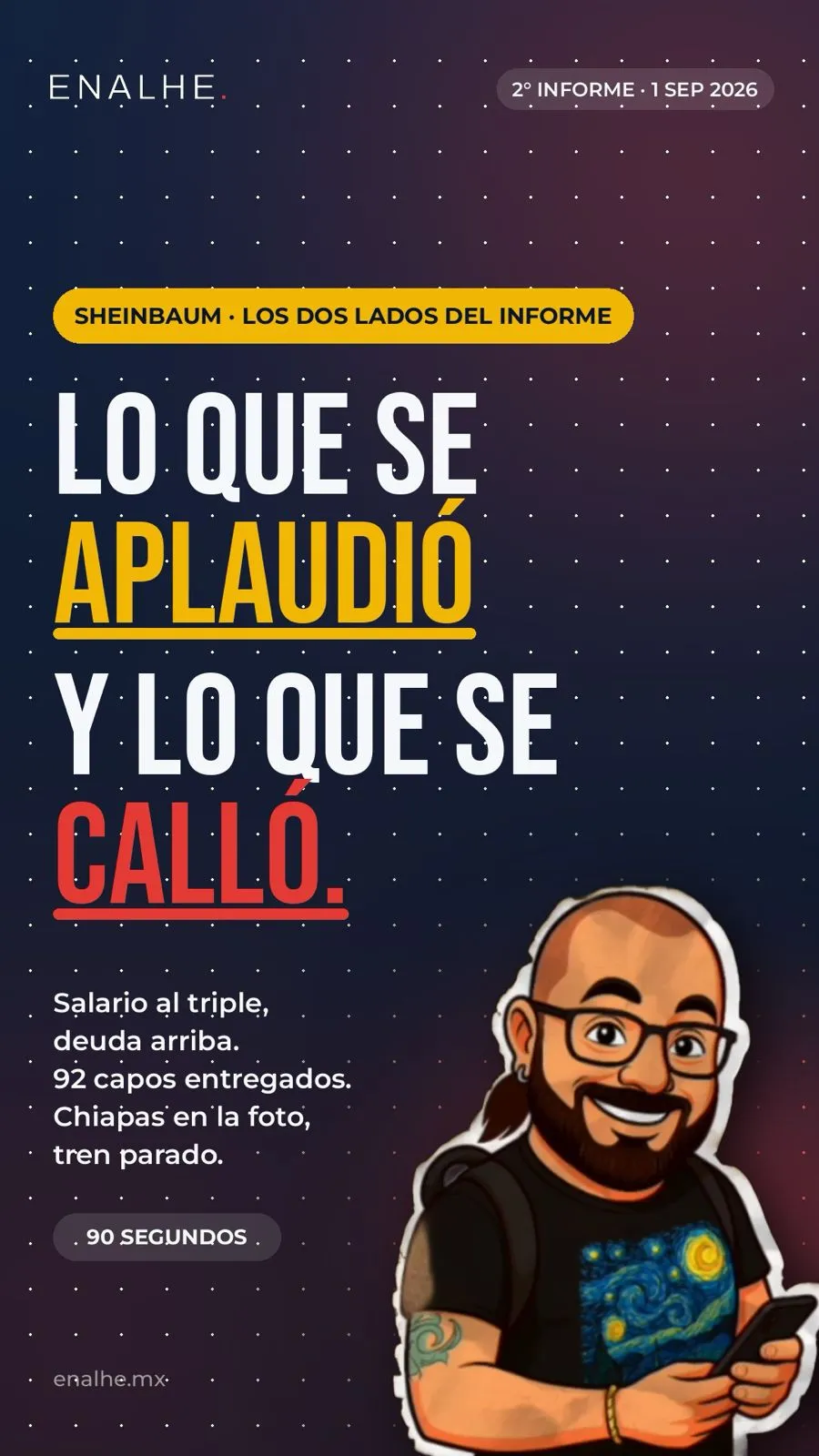 LO QUE SE APLAUDIÓ Y LO QUE SE CALLÓ EN EL 2o. INFORME DE LA PRESIDENTA Claudia Sheinbaum Pardo