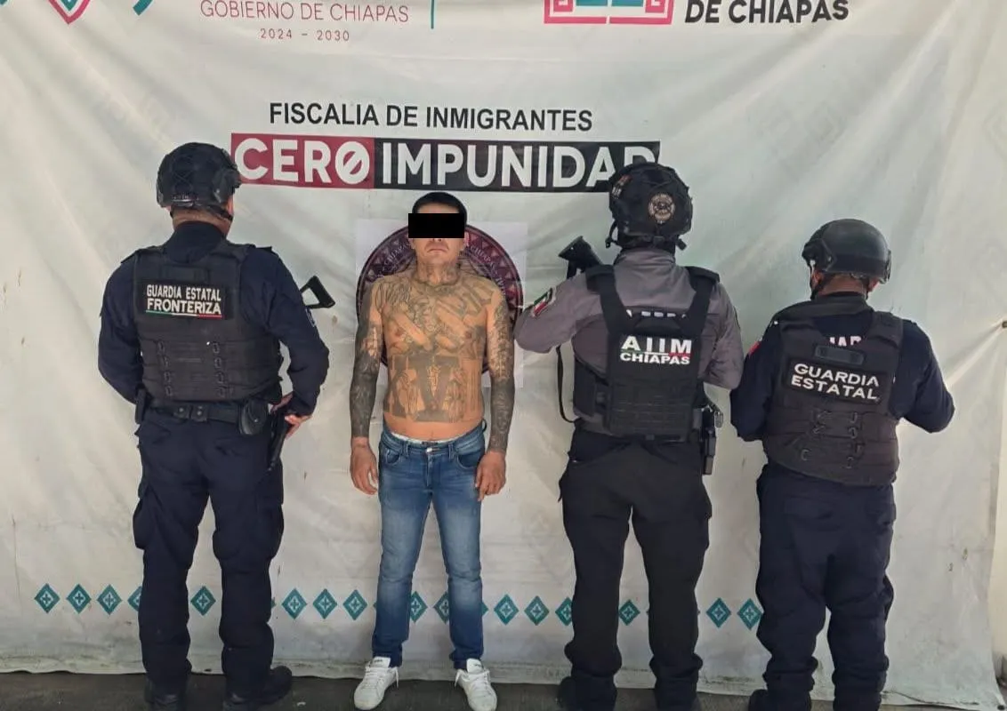 CAE EN TAPACHULA PRESUNTO LÍDER PANDILLERO BUSCADO POR SEIS FEMINICIDIOS EN EL SALVADOR